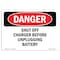 Signmission OSHA Danger Sign, 10" Height, Rigid Plastic, Shut Off Charger Before Unplugging Battery, Landscape OS-DS-P-1014-L-1573 - alternate 1